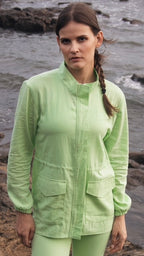Lime Linen Parka