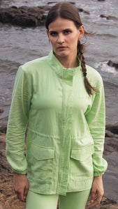 Lime Linen Parka