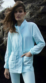 Load image into Gallery viewer, Aqua Linen Parka
