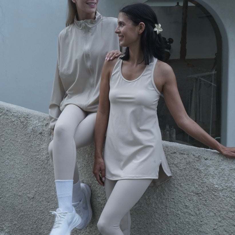 Cream loose Tank Top